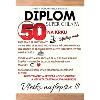 Originálny plagát na 50. narodeniny - perfektný darček pre mužov