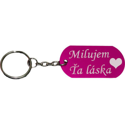 Ružový prívesok pre ženu Milujem Ťa láska