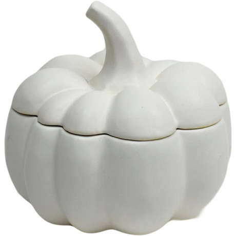Keramická dóza v tvare tekvice – ideálna dekorácia na Halloween