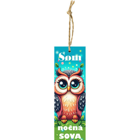 Som nočná sova – vtipná záložka do knihy pre nočných vtákov