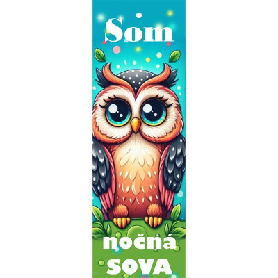 Som nočná sova – vtipná záložka do knihy pre nočných vtákov
