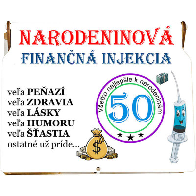 Finančná injekcia na 50. narodeniny