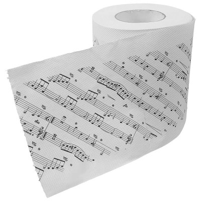Vtipný toaletný papier s hudobnými notami