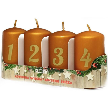 Hnedé adventné sviečky  pre krásne Vianoce