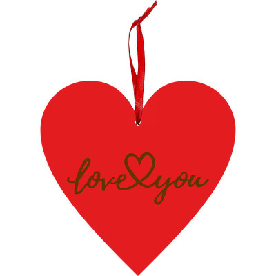 Drevené srdiečko love you