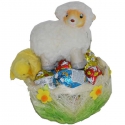 Jarný košík s ovečkou a vajíčkami