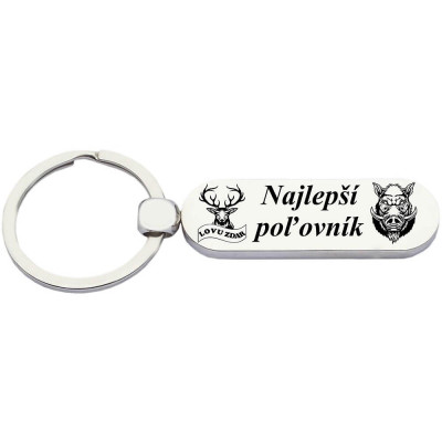 Kovový prívesok Najlepší poľovník – darček pre vášnivých lovcov