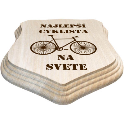 Drevená trofej Najlepší cyklista na svete