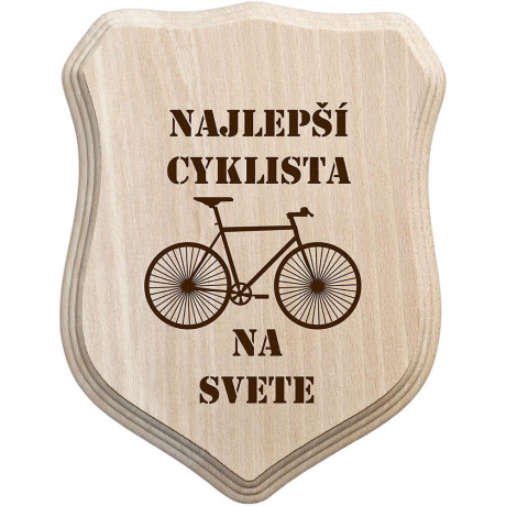 Drevená trofej Najlepší cyklista na svete