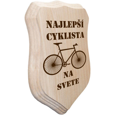 Drevená trofej Najlepší cyklista na svete
