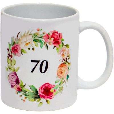 Hrnček na 70 narodeniny – Darček pre babku, dedka, mamu, otca