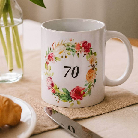 Hrnček na 70 narodeniny – Darček pre babku, dedka, mamu, otca