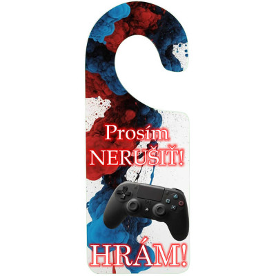 Visačka na dvere pre hráčov – prosím nerušiť, hrám!
