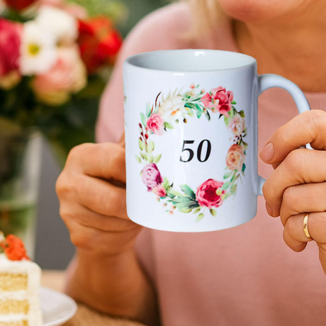 Hrnček k 50. narodeninám s venovaním – darček k jubileu