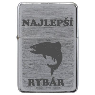 Benzínový zapaľovač Najlepší rybár – Darček pre rybára