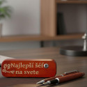 Darček pre najlepšieho šéfa a šéfku  - elegantná sada drevených pier