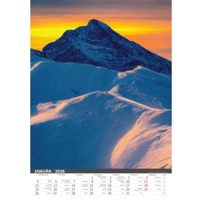 Nástenný kalendár Tatry 2026