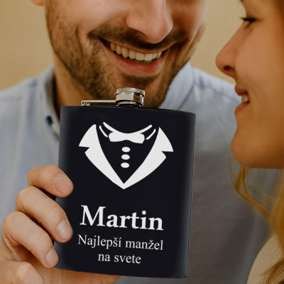 Ploskačka s menom pre manžela – darček na Vianoce a narodeniny