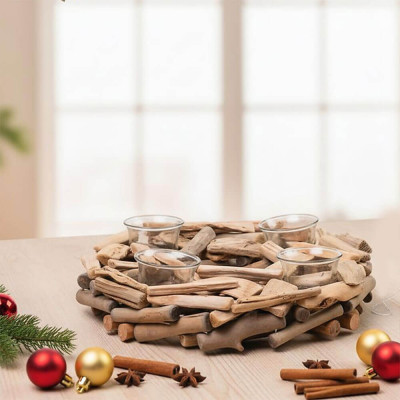 Adventný veniec drevený