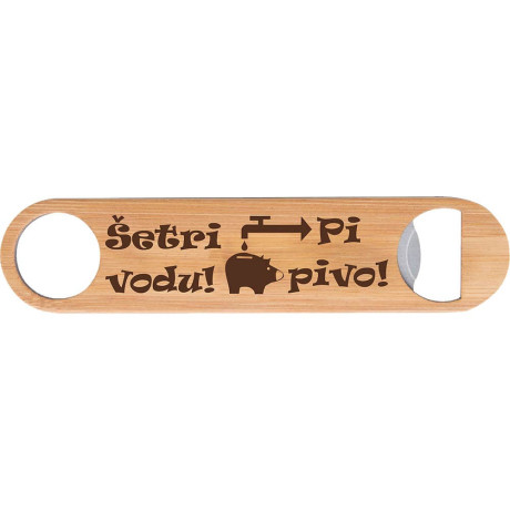 Vtipný otvárač na pivo Šetri vodu pi pivo – Darček pre pivkára