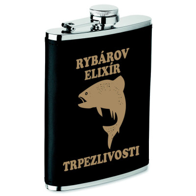 Čierna ploskačka z umelej kože pre rybára - vtipný darček pre rybárov