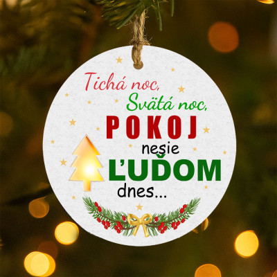 Drevená vianočná ozdoba – Tichá noc