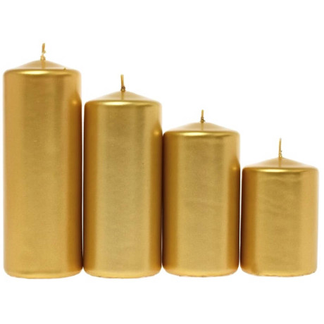 Zlaté adventné sviečky postupné – luxusný lesk Vianoc