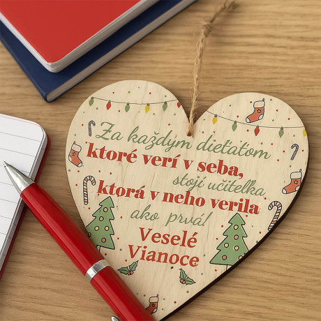 Vianočné srdiečko pre pani učiteľku – poďakovanie od žiaka