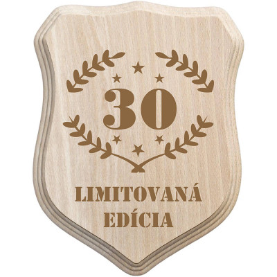 Drevená trofej 30 rokov - Humorný darček na tridsiatku s gravírovaním