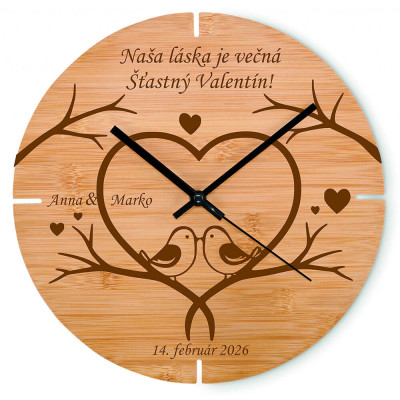 Personalizované hodiny s menom – romantický darček na Valentína