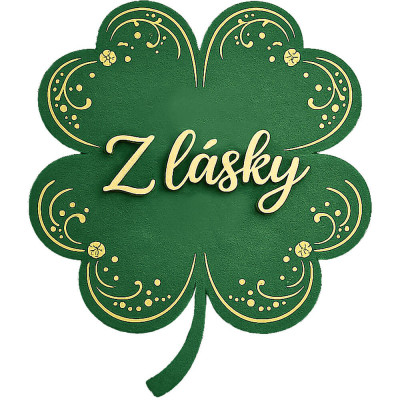 Originálny darček z lásky - zelený štvorlístok pre šťastie