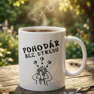 Hrnček pre pohodárov bez stresu - vtipný darček pre každého