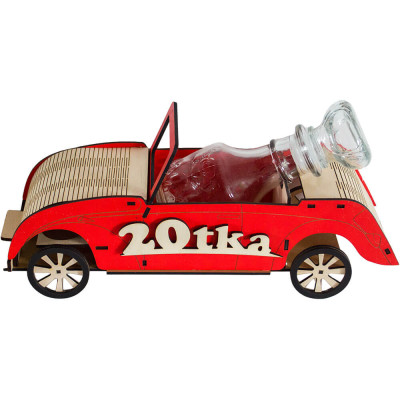 Darček na 20. narodeniny – auto 20tka s karafou a pohárikmi
