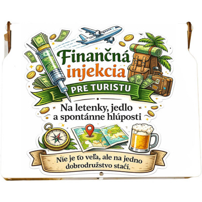 Finančná injekcia pre turistu – vtipný darček
