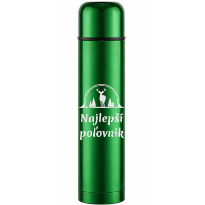 Darček pre poľovníka – zelená termoska 1 liter