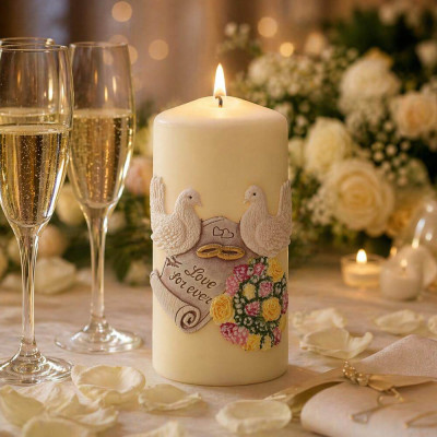 Svadobná sviečka Love Forever – darček pre novomanželov