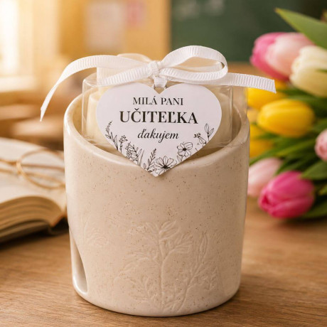 Relaxačný darček pre učiteľku – keramická aromalampa