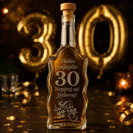 Fľaša na 30 narodeniny – vtipný darček pre muža aj ženu