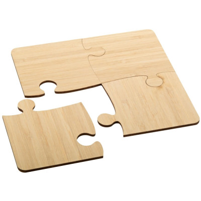 Bambusové podtácky puzzle – sada 4 ks