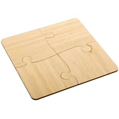 Bambusové podtácky puzzle – sada 4 ks