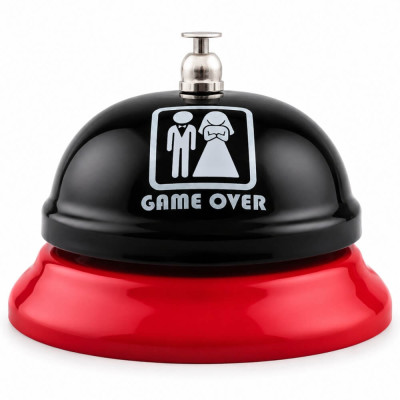 Zvonček Game over - vtipný darček pre ženícha a nevestu