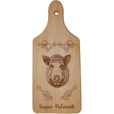 Doska na krájanie s diviakom - darček pre poľovníka