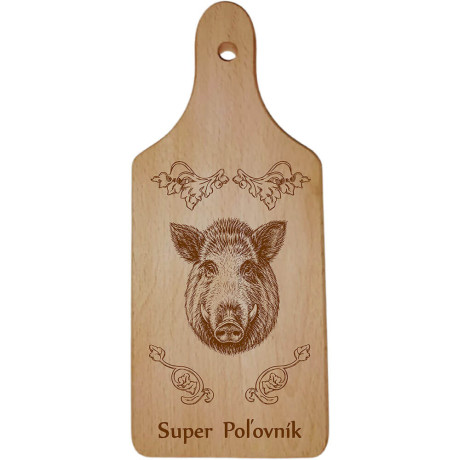 Doska na krájanie s diviakom - darček pre poľovníka