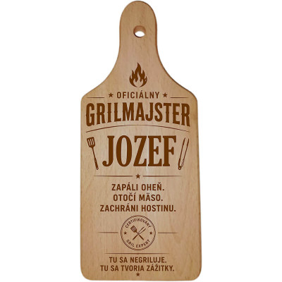 OFICIÁLNY GRILMAJSTER – personalizovaná grilovacia doska s menom