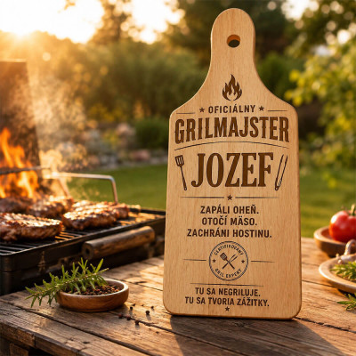 Darček pre grilmajstra jozefa pri grilovačke v záhrade