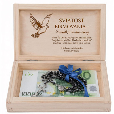 Darček na birmovku s ružencom a osobným venovaním