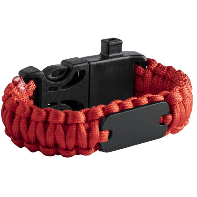 Paracord survival náramok – kompas, kresadlo, píšťalka