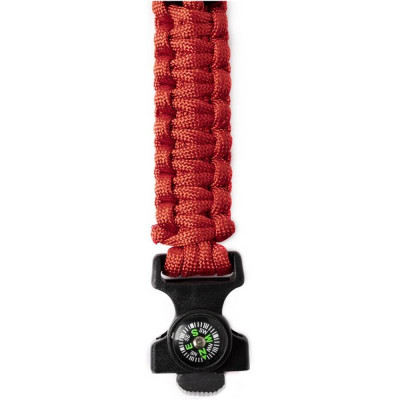 Paracord survival náramok – kompas, kresadlo, píšťalka