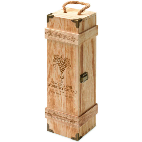 Drevený box na víno – víno sa vypije, spomienky zostanú