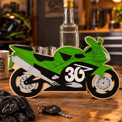 Darček pre motorkára k 30. narodeninám – set s fľašou